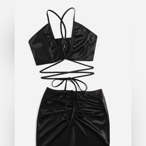 Black silk set